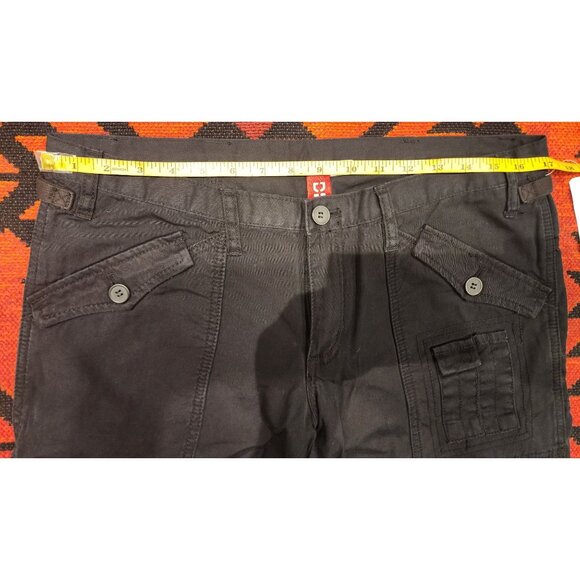 NEW Y2K Women's H&M Black Cargo Pants Size 12 Multiple Pockets 100% Cotton - Picture 5 of 16